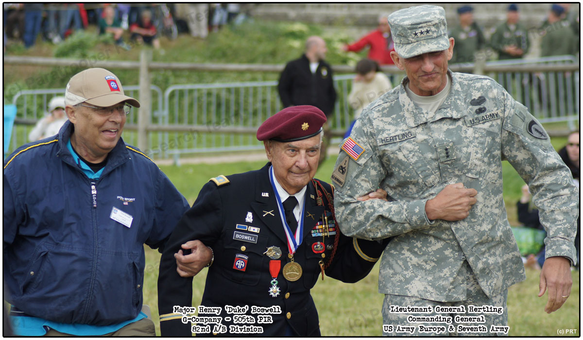 Henry Boswell G-Company 505th PIR - Saw the US Flag being raised at Ste-Mere-glise on D-Day