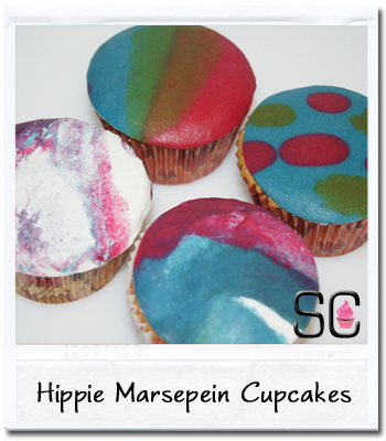 Hippie - MarsepeinFondant Topped Cupcakes