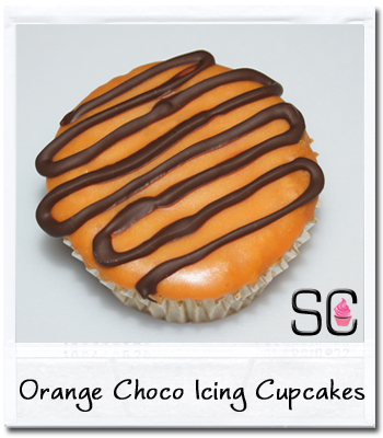 Orange Choco Icing Cupcakes